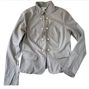WHBM Gray Military Style Button Jacket